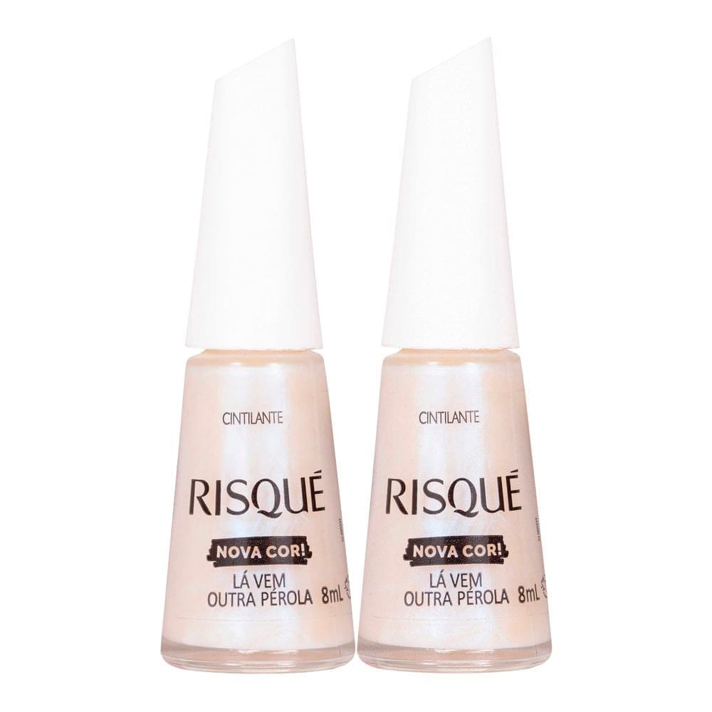 Kit 2 Esmalte Risqué Cintilante Lá vem Outra Pérola 8ml