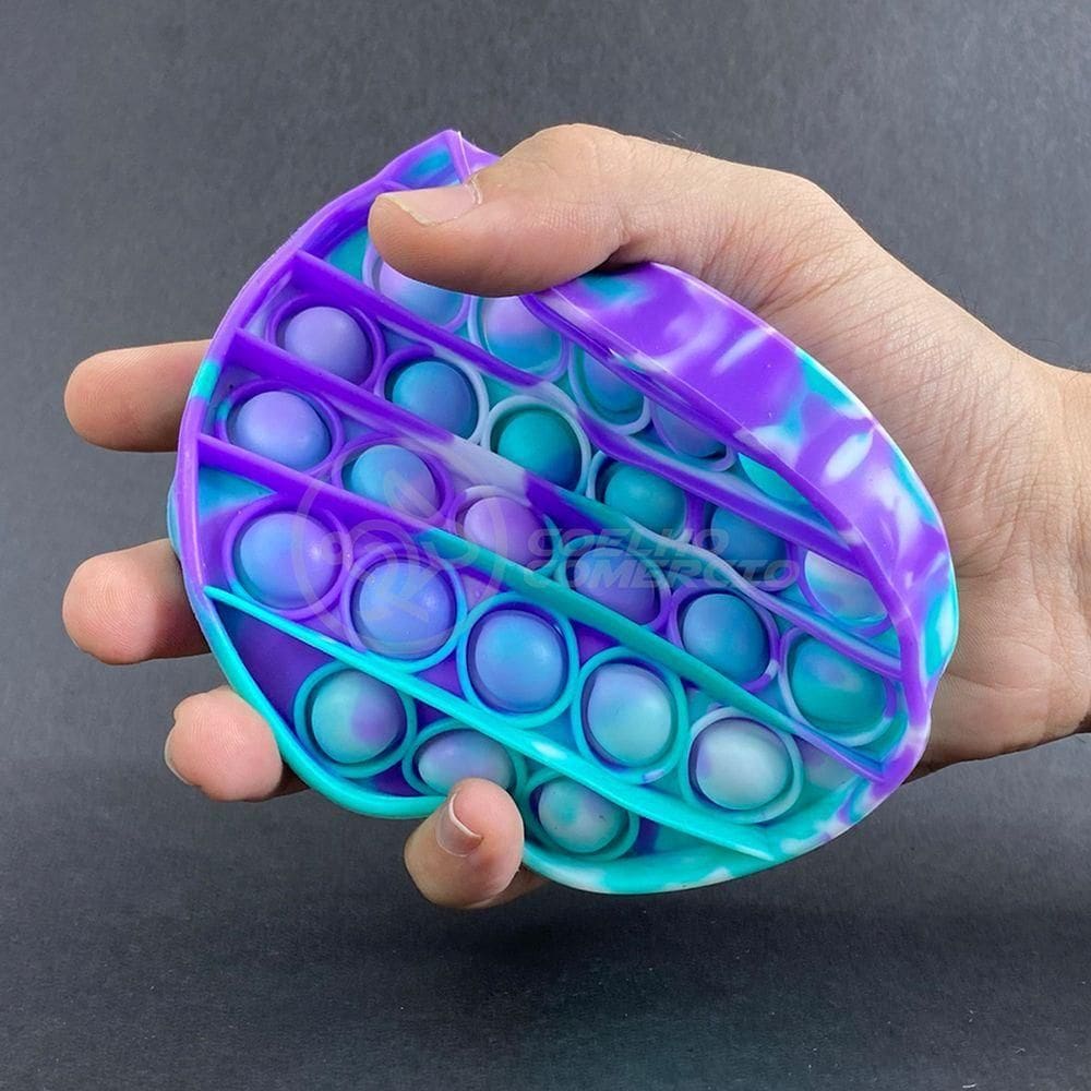 Pop It Tie Dye Circular Sensorial Roxo E Verde