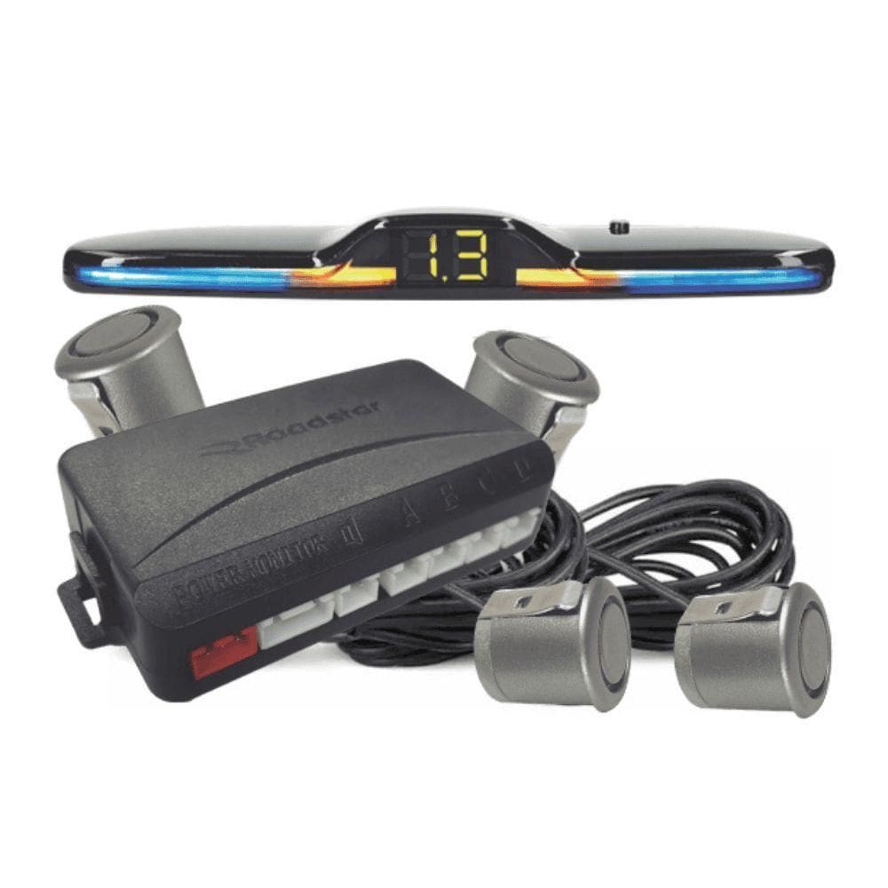 Sensor De Estacionamento Roadstar Rs308br Com 4 Sensores E Display Indicador De Distancia Preto