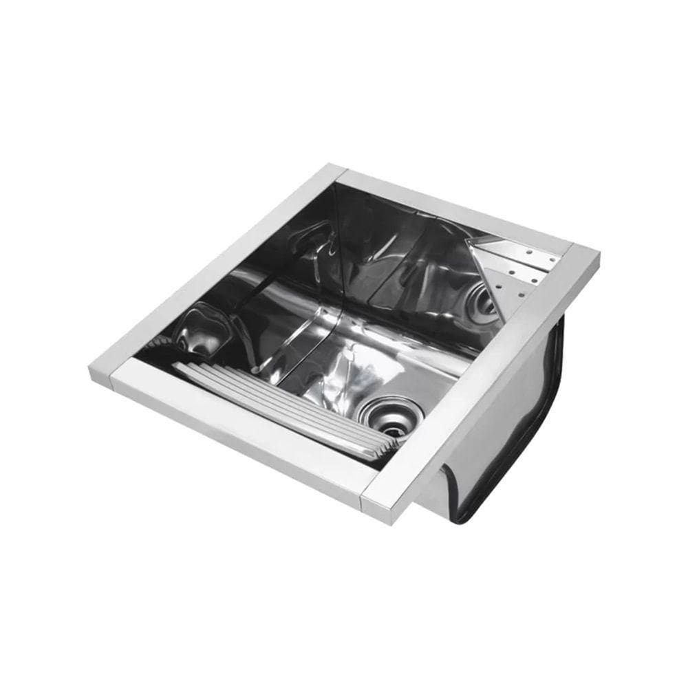 Tanque De Sobrepor Docol Reto 017048ch 44x51 Inox Alto Brilho