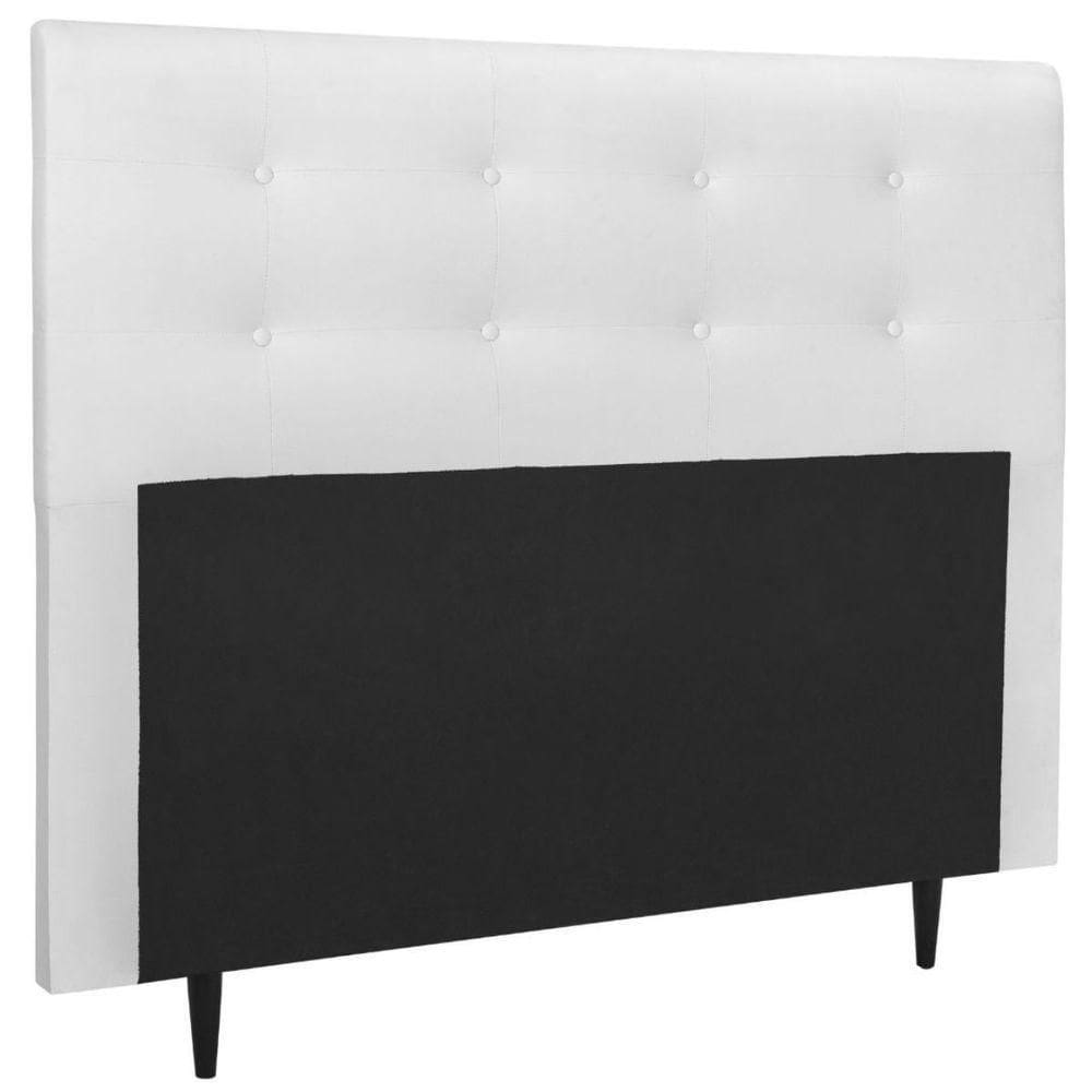 Cabeceira Estofada Cama Queen 160 Cm Helena Corino Branco