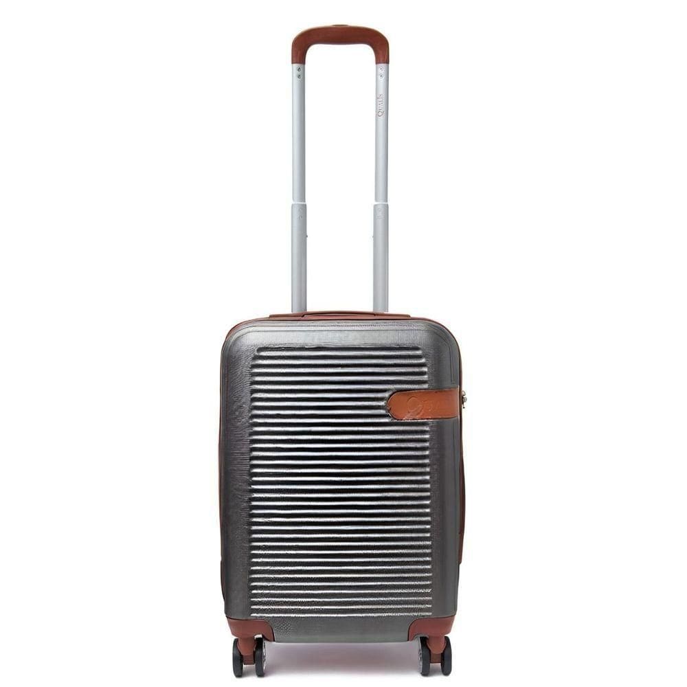 Mala De Viagem De Bordo P- 10kg Em Abs Com Rodinhas 360º Removíveis E Leve - Padrão Anac - Qualis Grafite Mb002