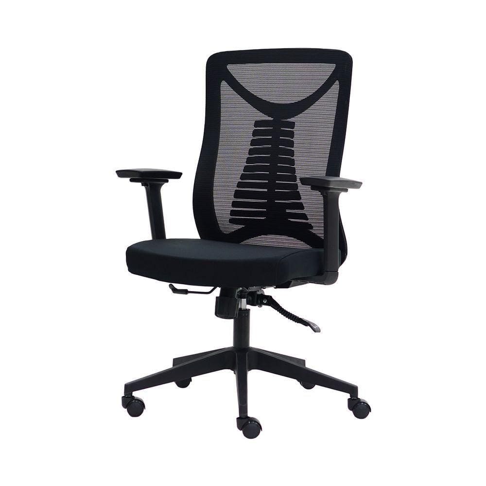 Cadeira Escritório Nr-17 Giratória Diretor Vancouver Preta Braços 3d Preto