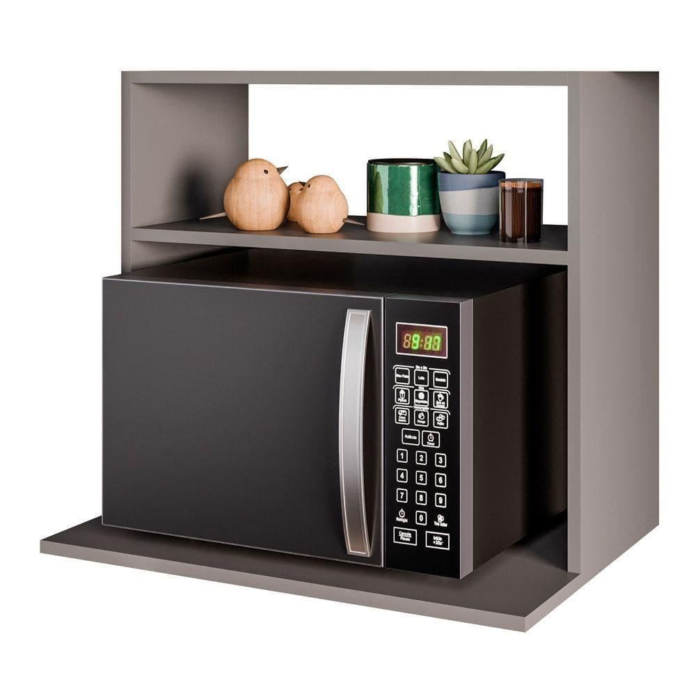 Suporte Aéreo Multiuso Para Forno Micro-ondas Luara 60cm Grafite - Abmaza