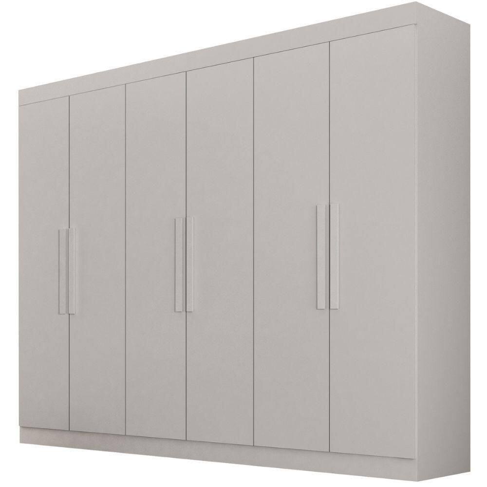 Guarda Roupa Canadá Branco 6 Portas 4 Gavetas Leifer Móveis