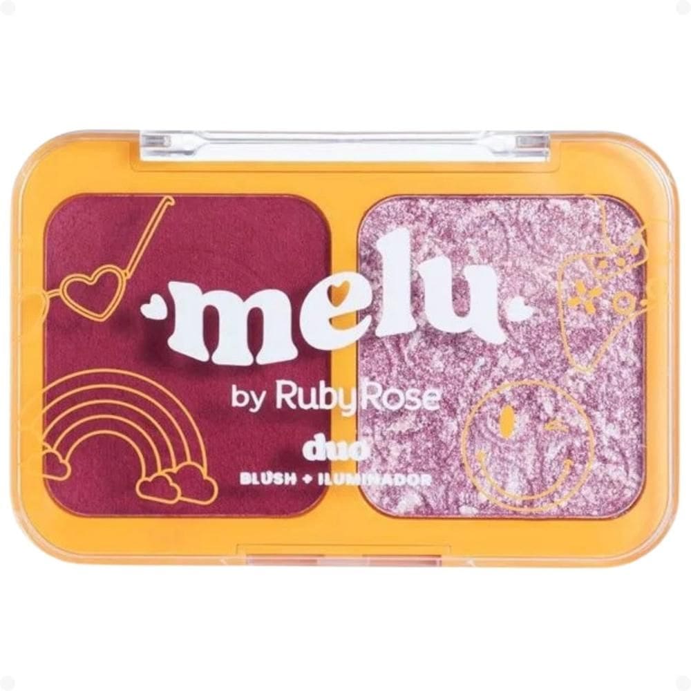 Duo Blush e Iluminador Melu Levitating Fever RR1002-4