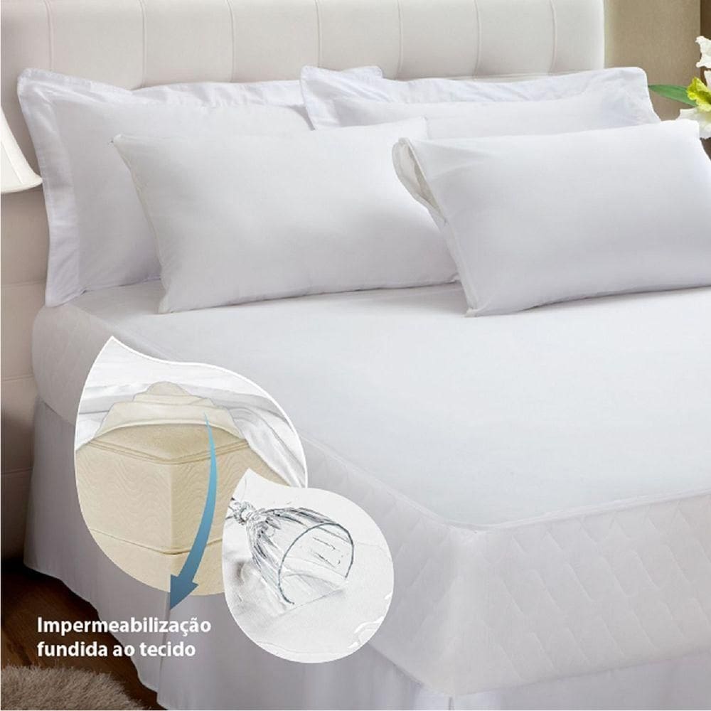 Protetor De Colchão Impermeável Malha Queen