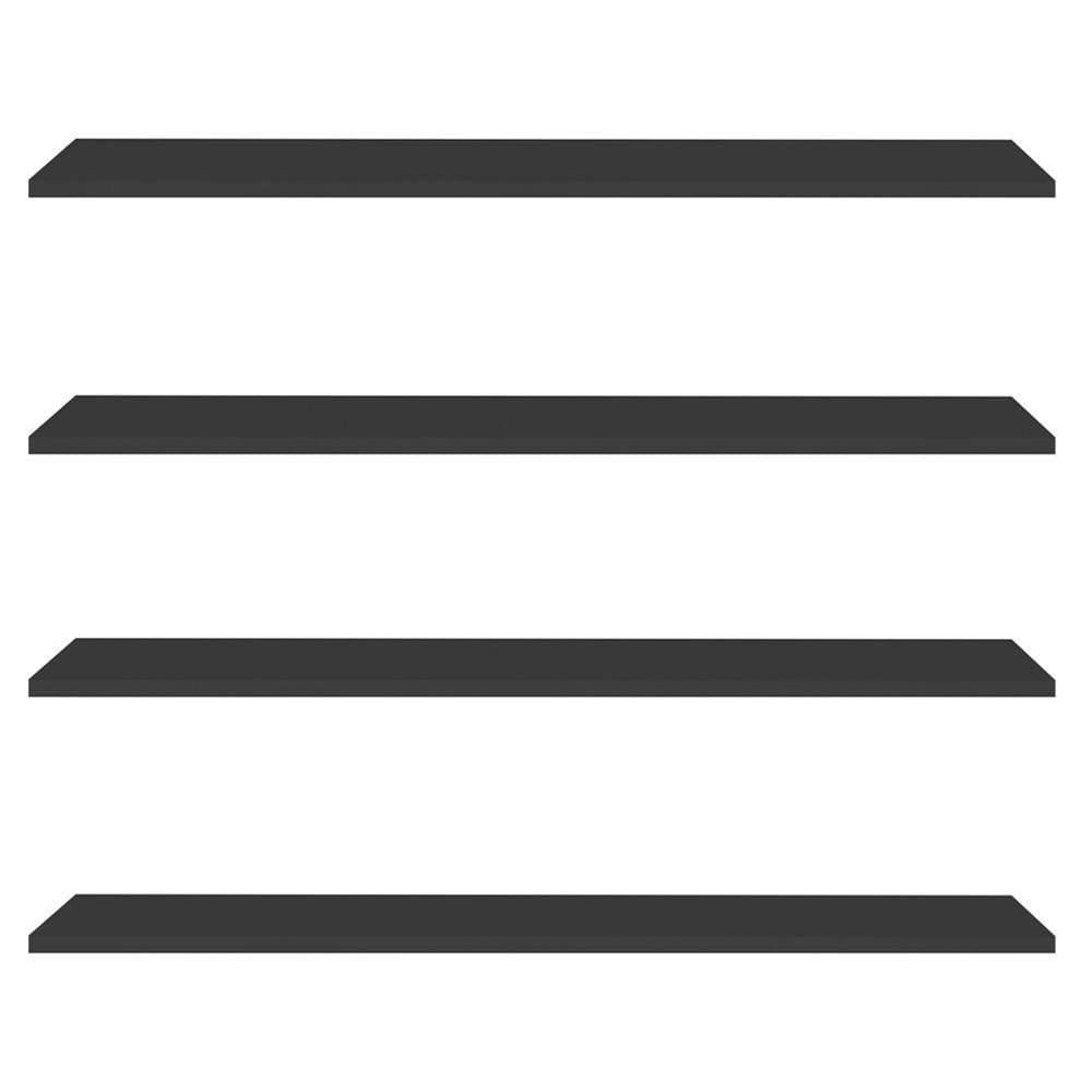 Prateleira Flutuante De Quarto Adulto Kit 4 Suporte Invisível 91cm Yara Preto - Lumil