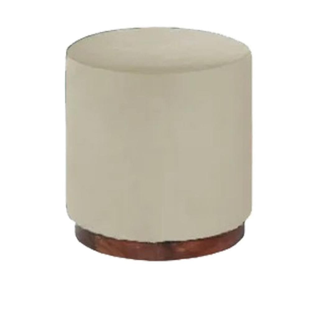 Puff Decorativo Redondo Itália Linho Francês