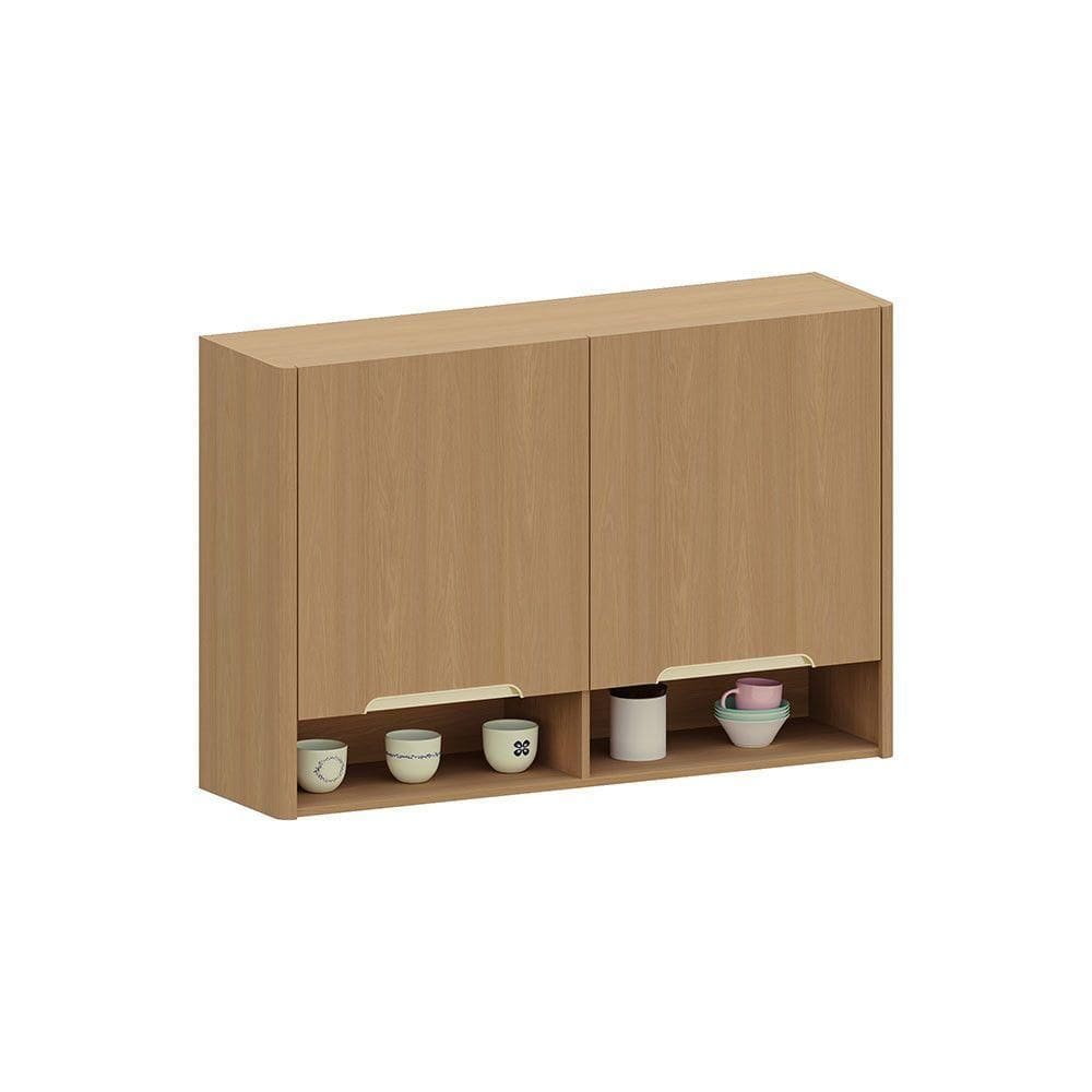 Armário Aéreo Para Cozinha 120cm 2Portas Com Nicho Lúmina L