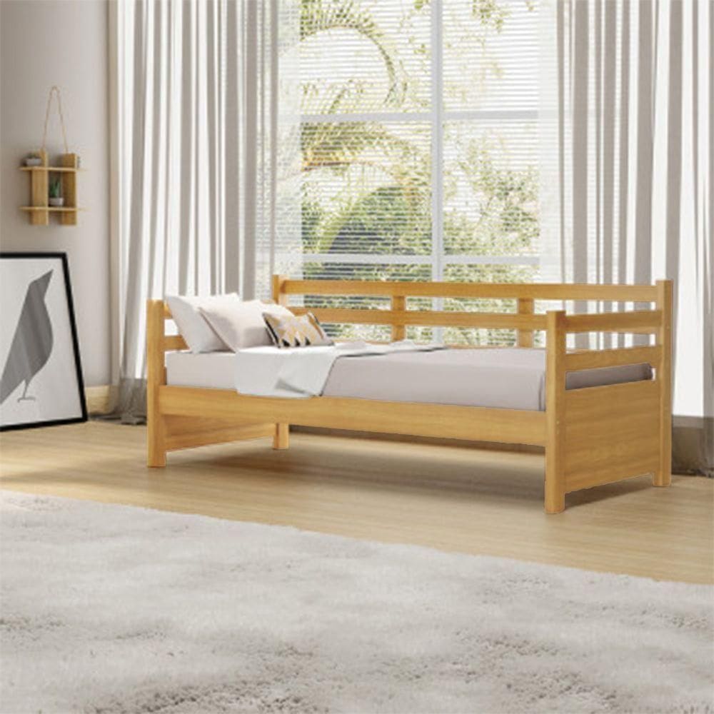 Sofá Cama Vintage Enjoy Mona Em Madeira Rústica Imbuia Acompanha Nicho