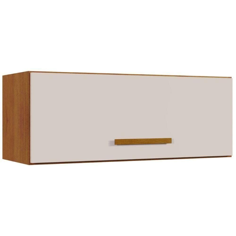 Armário Aéreo De Geladeira Atenas 1 Porta Nature Off Kaiki Móveis