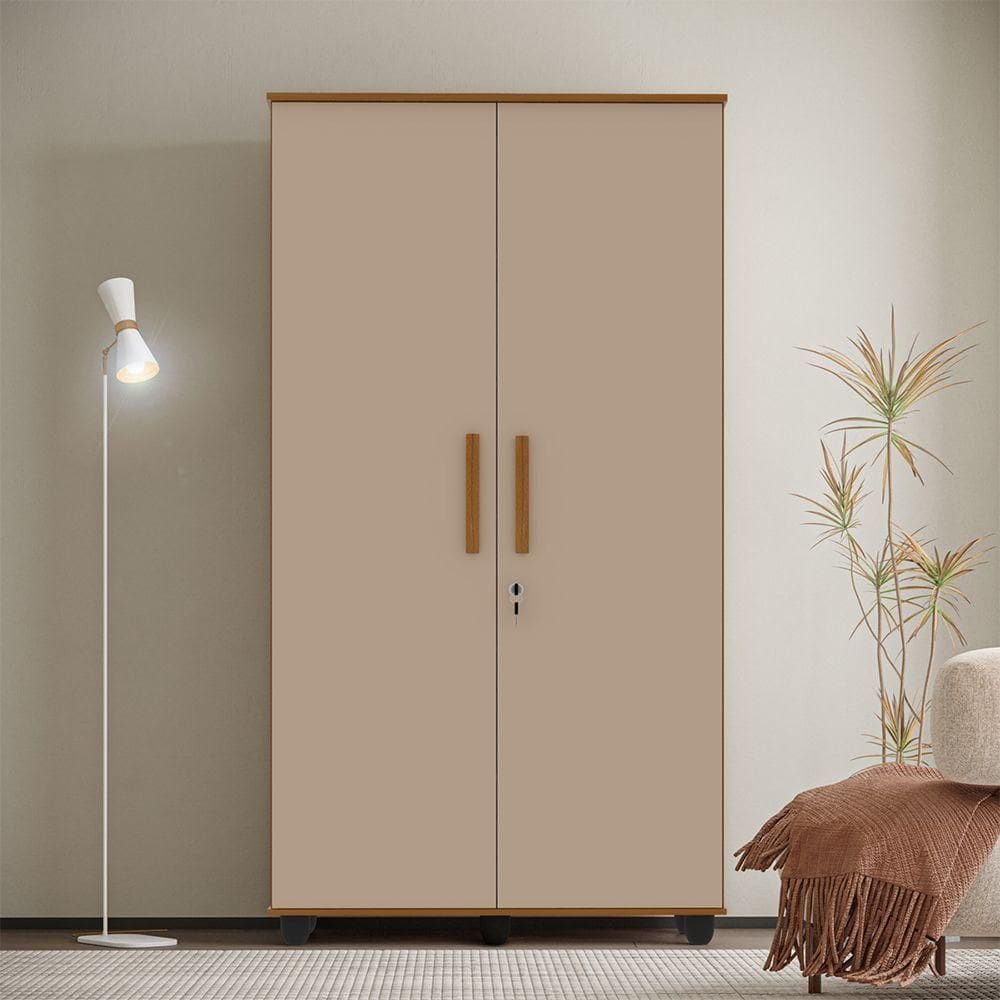 Armario Multiuso Ouro Amplo E Resistente Ideal Para Lavanderia Alimentos E Ultilidades Amêndoa / Fen