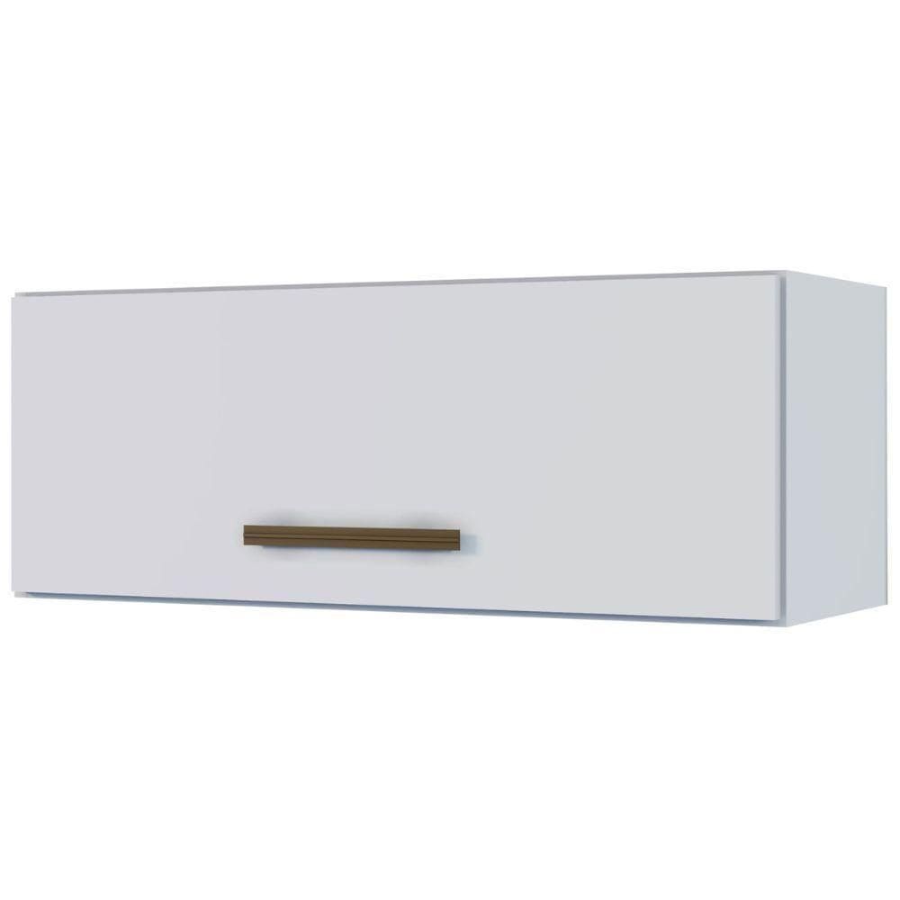 Armário Aéreo De Geladeira Atenas 1 Porta Branco Kaiki Móveis