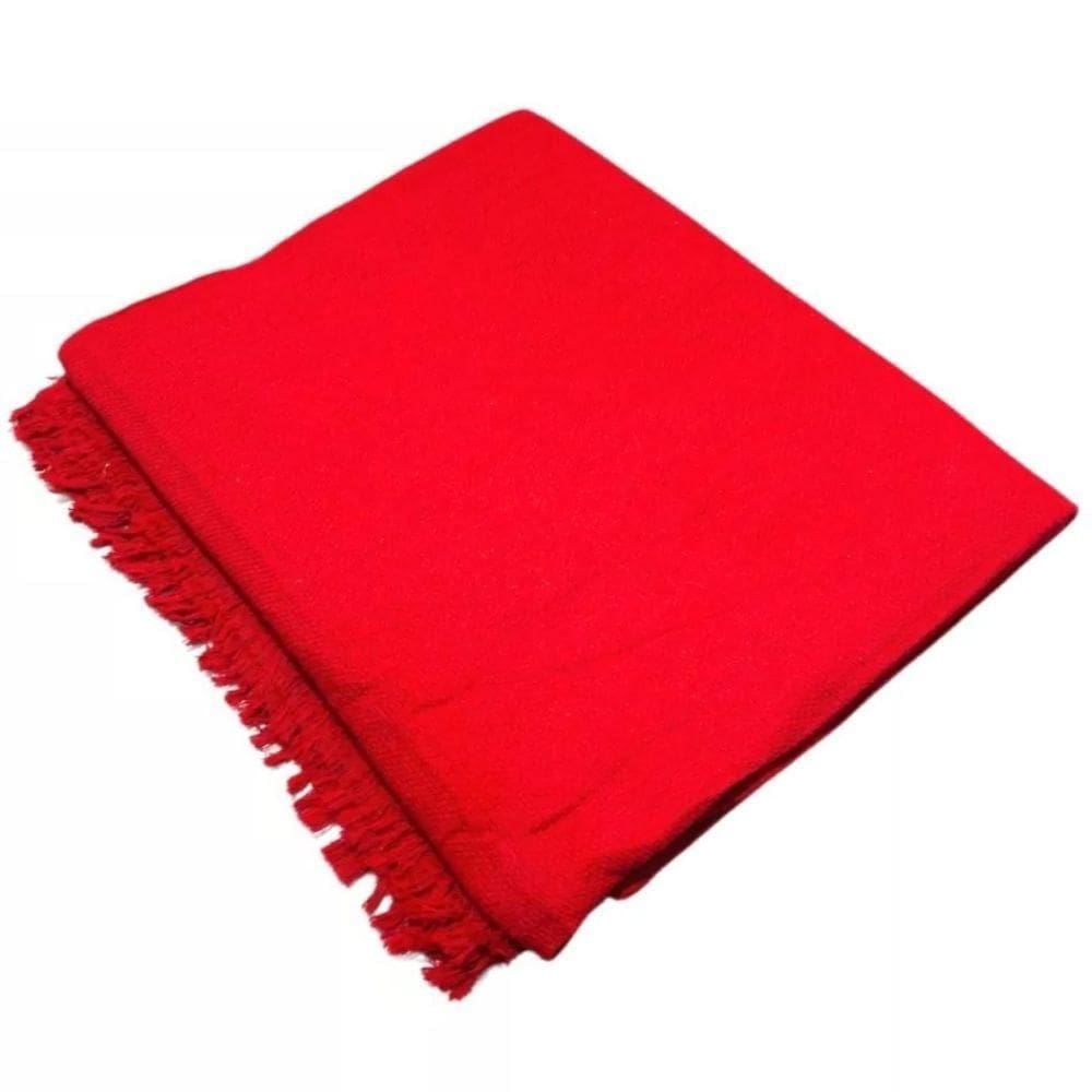 Manta Para Sofá 2 E 3 Lugares Super King Luxo Gigante 3,00x1,80 Cobertor Capa De Sofa E Cama Grande Vermelha