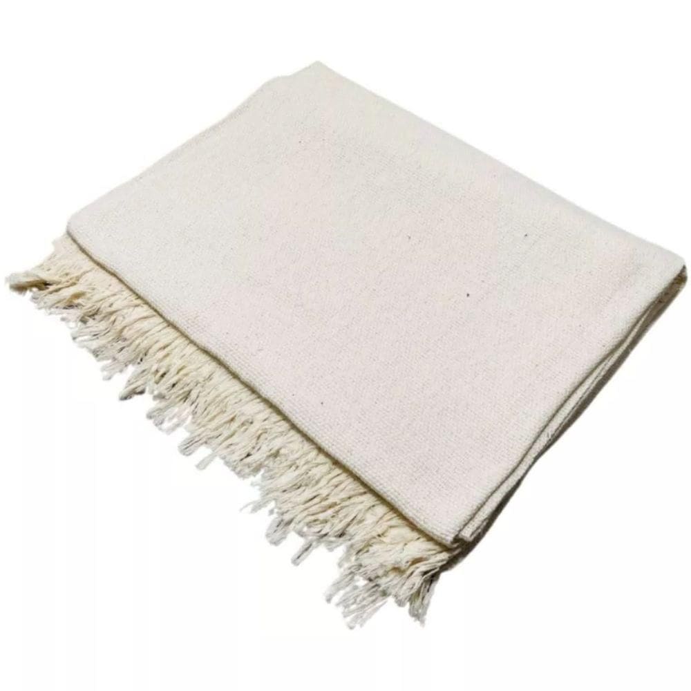 Manta Para Sofá 2 E 3 Lugares Super King Luxo Gigante 3,00x1,80 Cobertor Capa De Sofa E Cama Grande Branco Cru