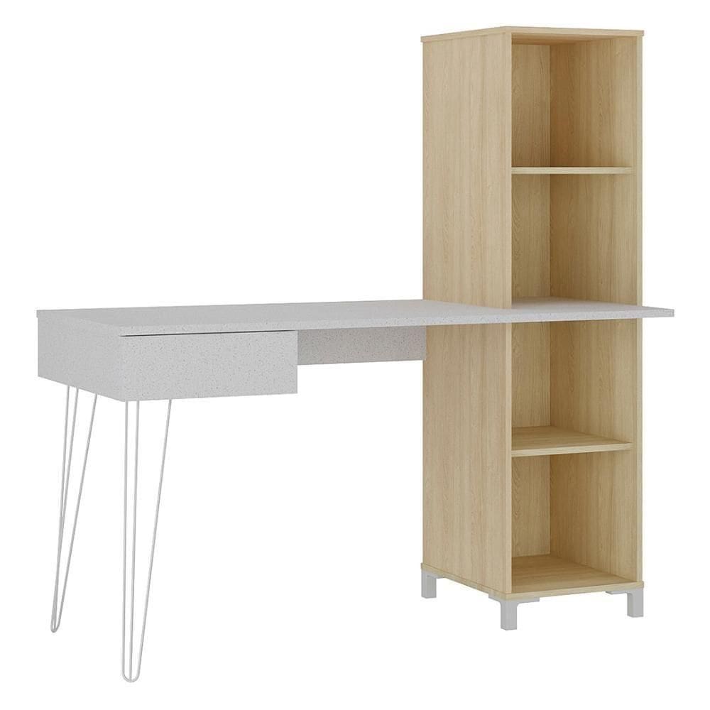 Mesa Escrivaninha Com Estante Orizon A06 Terrazza/carvalho - Mpozenato