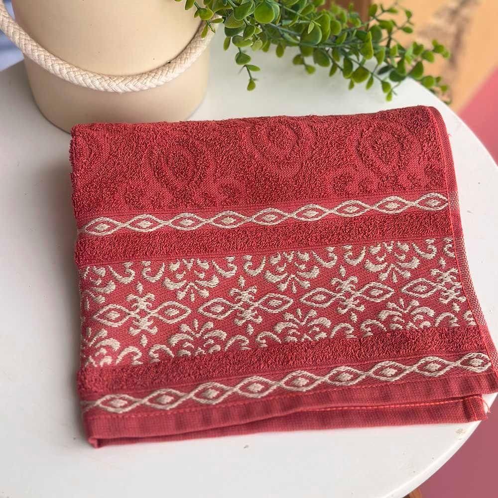 Toalha De Rosto Avulsa Delicato 01 Peça 100% Algodão 450g/m² Extra Macio - Terracota