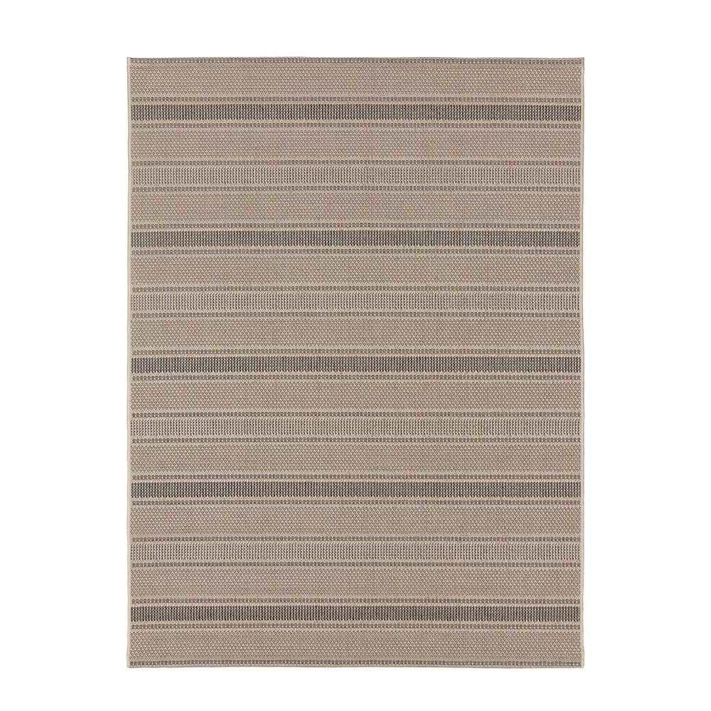 Tapete Sisal Eco-nature Riscas 77 Bege Chumbo 3,00x4,00m