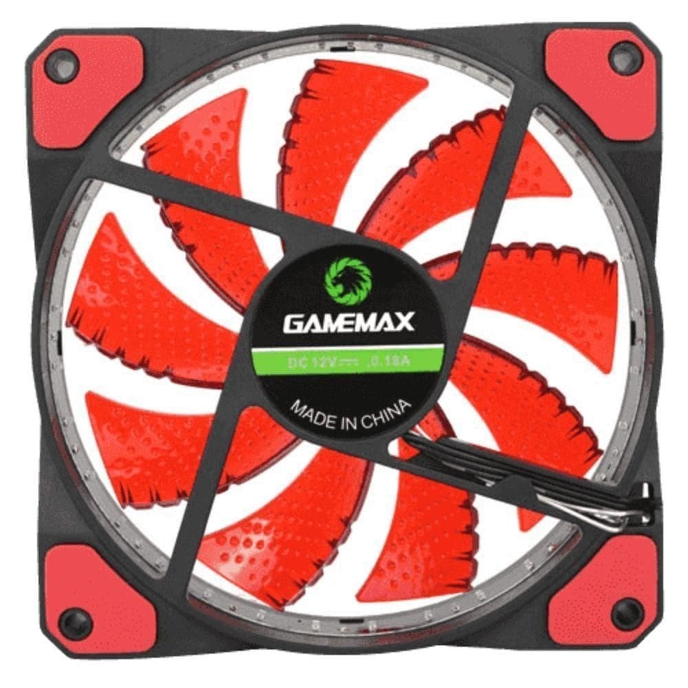 Fan Para Gamer Gf12r 12cm Vermelho 32 Led