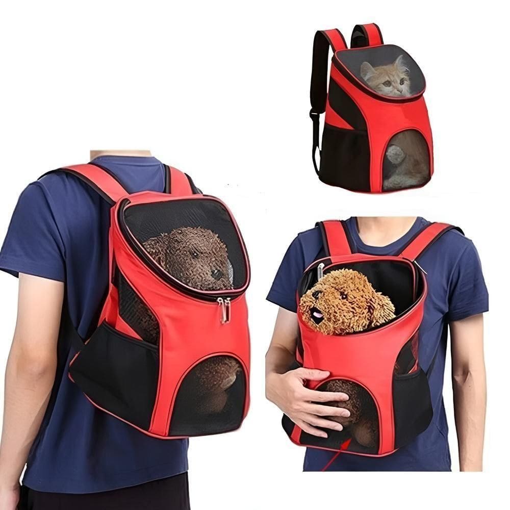 Mochila Caes Gatos Bolsa De Transporte Passeio Pet Dog Bag Viagem Canguru Cachorros Petshop Com Bolsos Laterais