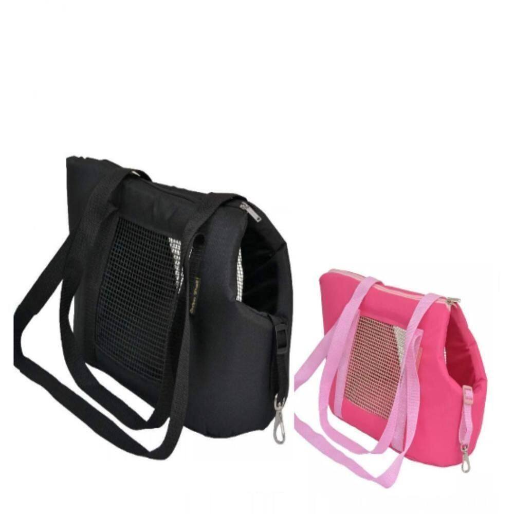 Bolsa Transporte Pet Mala Cao Cachorro Gato Mochila Viagem Passeio Caixa Dobravel Carro Dog Bag Tiracolo Petshop Cor:ros
