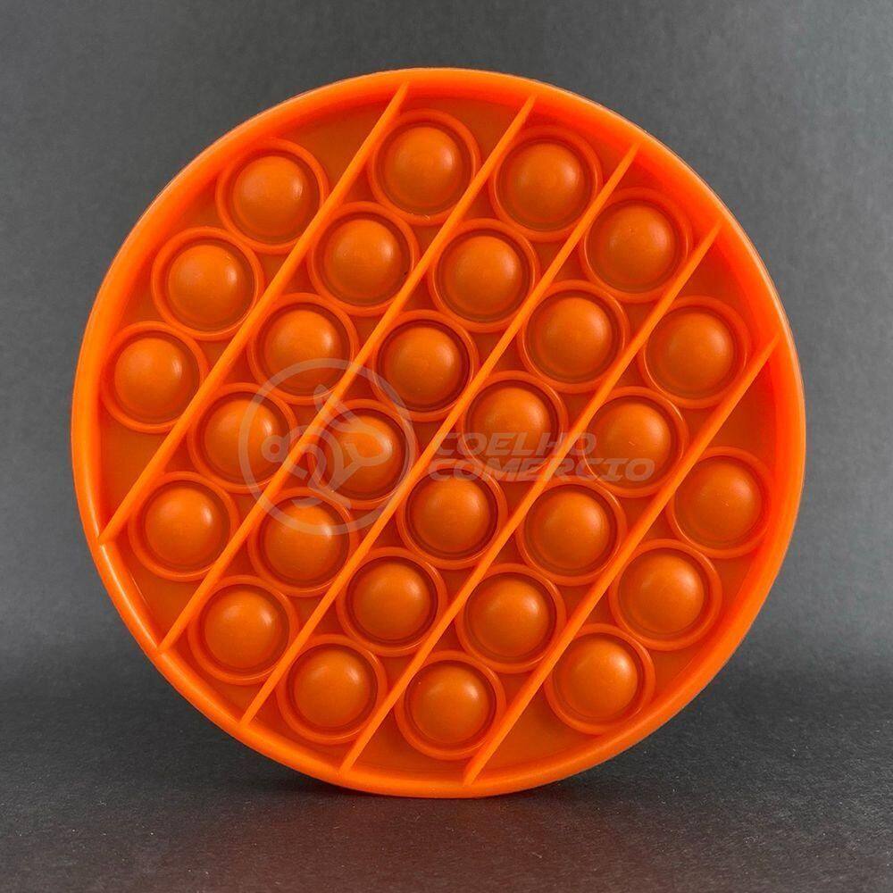 Pop It Circular Bolha Sensorial Laranja