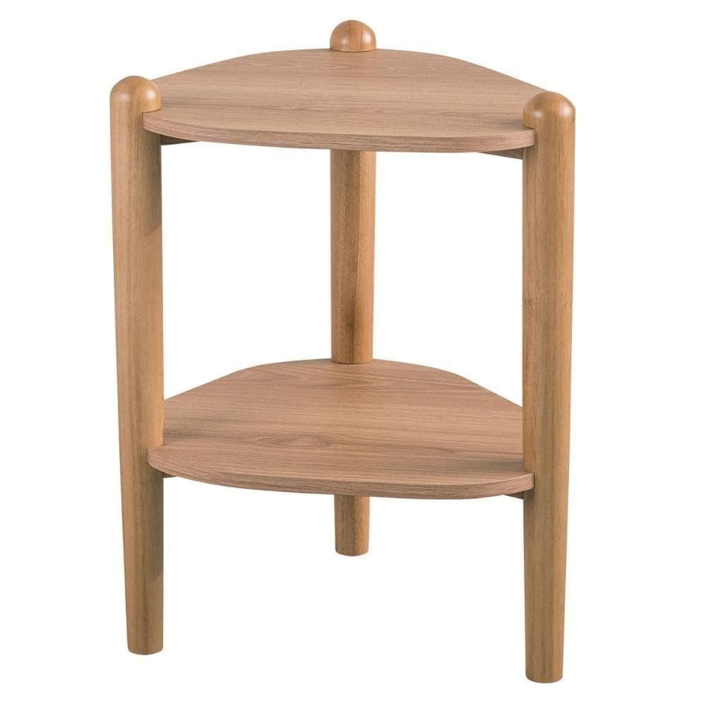 Mesa Lateral De Apoio Orgânica Artesano 45 Cm (largura) Em Mdp Hanover (mel) Pés Madeira Maciça