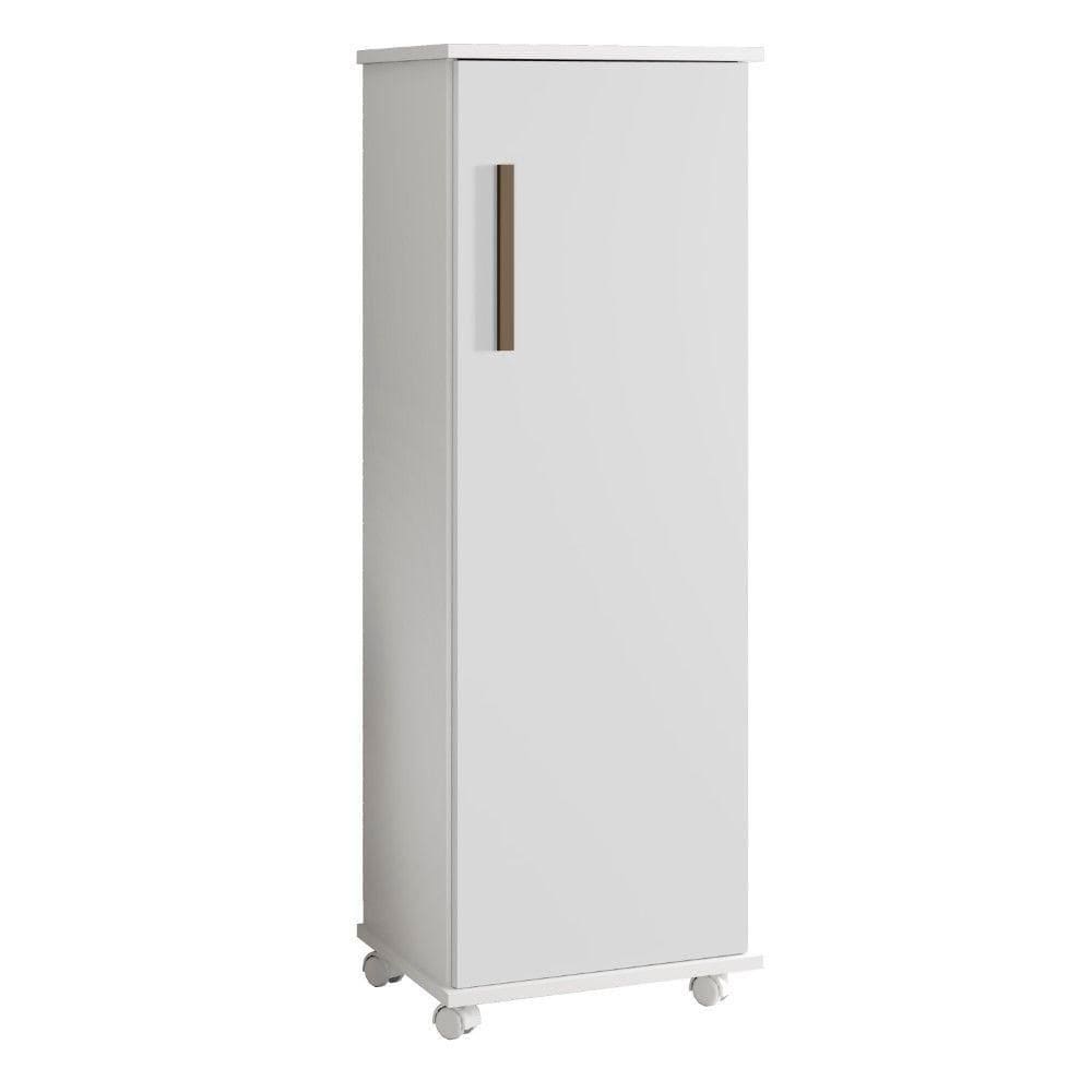 Armário Multiuso Olinda 1 Porta 4 Prateleiras Branco