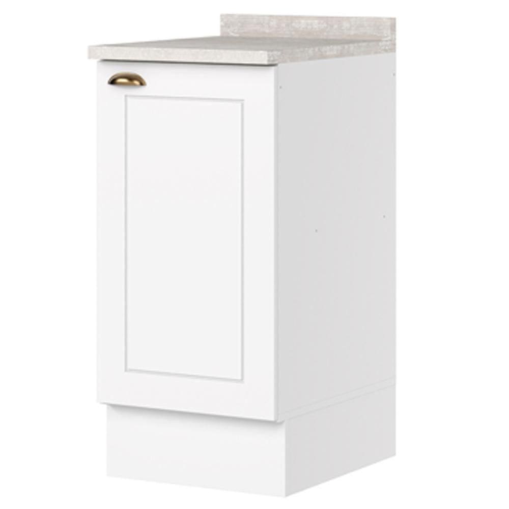 Balcao Com Tampo 1 Porta 40 Cm Americana Branco Calcare Henn Branco Calcare