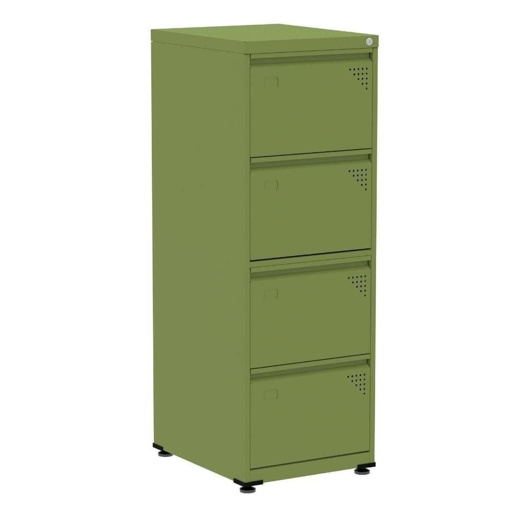 Armário De Arquivo De Aço Pandin 4 Gavetas Gavetas Verde Miró