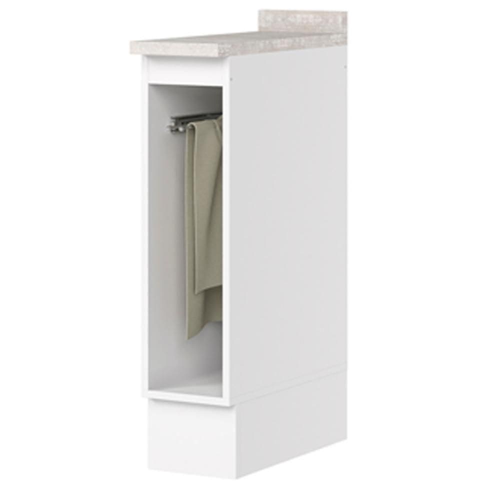 Balcao Porta Toalha Tampo 20cm C362 Americana Branco Calcare Henn Branco Calcare