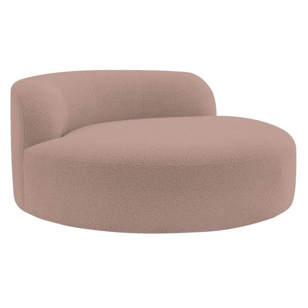 Poltrona Orgânica Chaise Rússia Linho - Doce Sonho Móveis Rosê