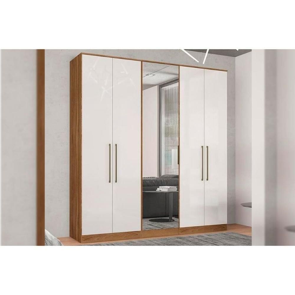 Quarto Casal Modulado Irlanda 3 Peças (3 Armários) Qcm164 Amendola-branco - Demóbile