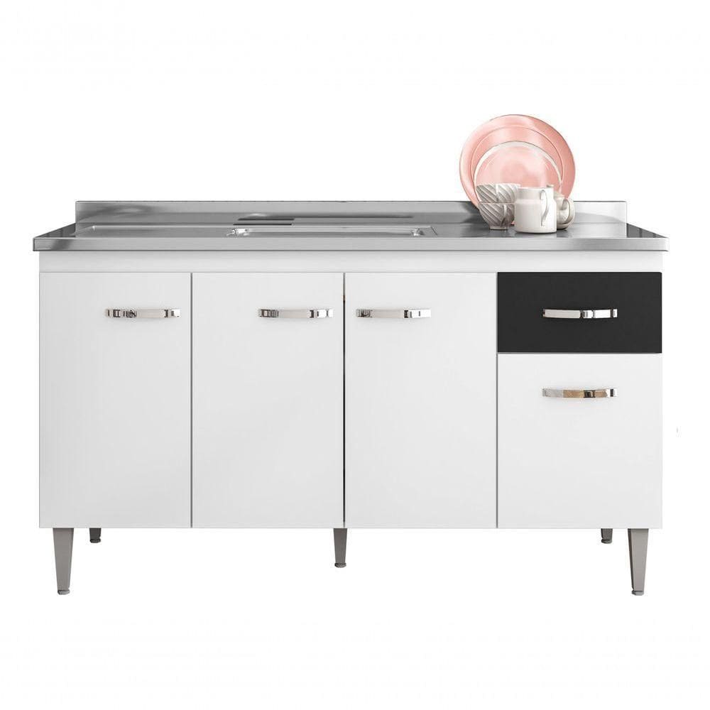 Gabinete Para Pia Gabriela Sem Tampo 150cm Ajl Cor Branco