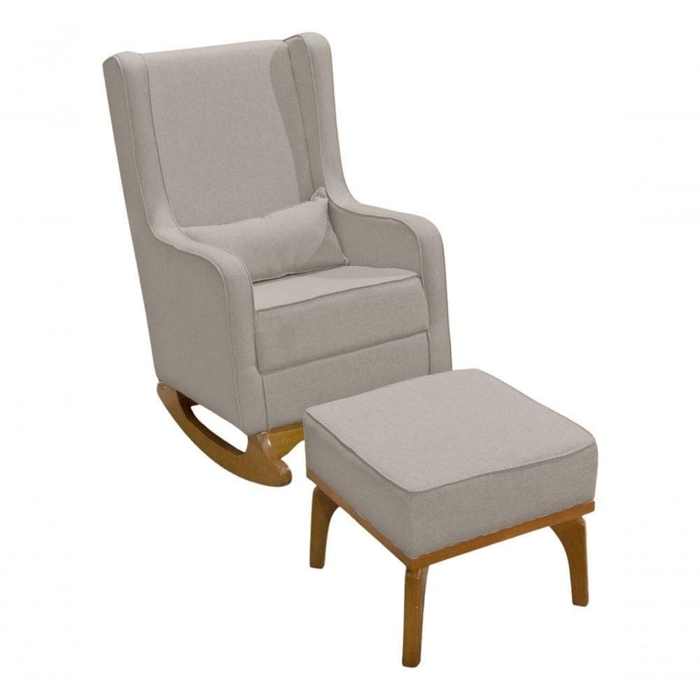 Poltrona De Amamentação Retro Bege - Anjo De Casa