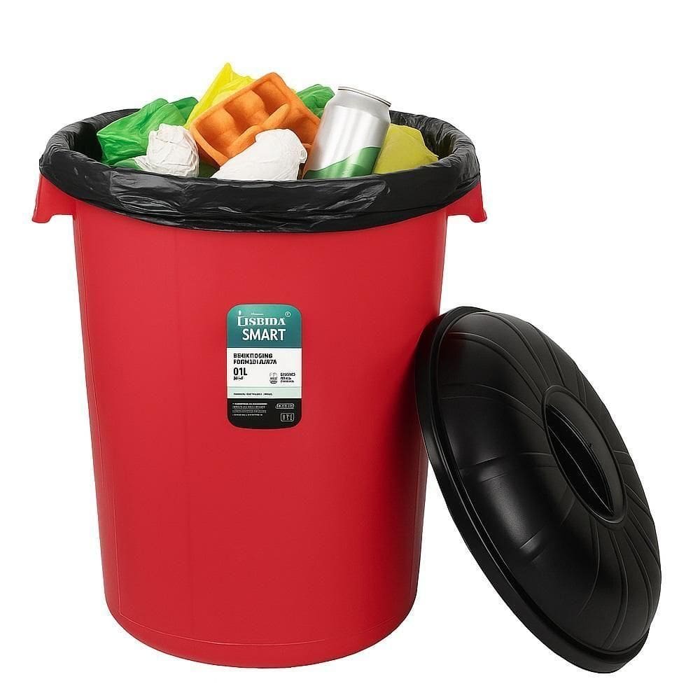 Lixeira Coleta Seletiva 61 Litros Gigante Cesto De Lixo Grande Container Multiuso Casa Condominio Mudança Organizador Lo