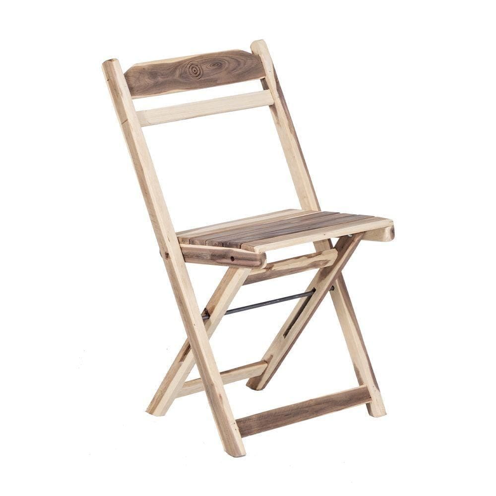 Cadeira Dobrável Madeira Maciça Ypê Perfeita Para Ambientes Externos E Cobertos Natural