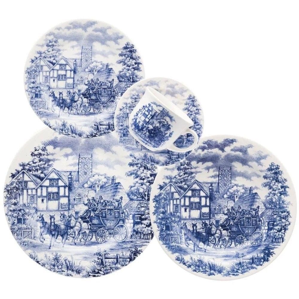 Aparelho De Jantar 30 Peças Cena Inglesa Oxford