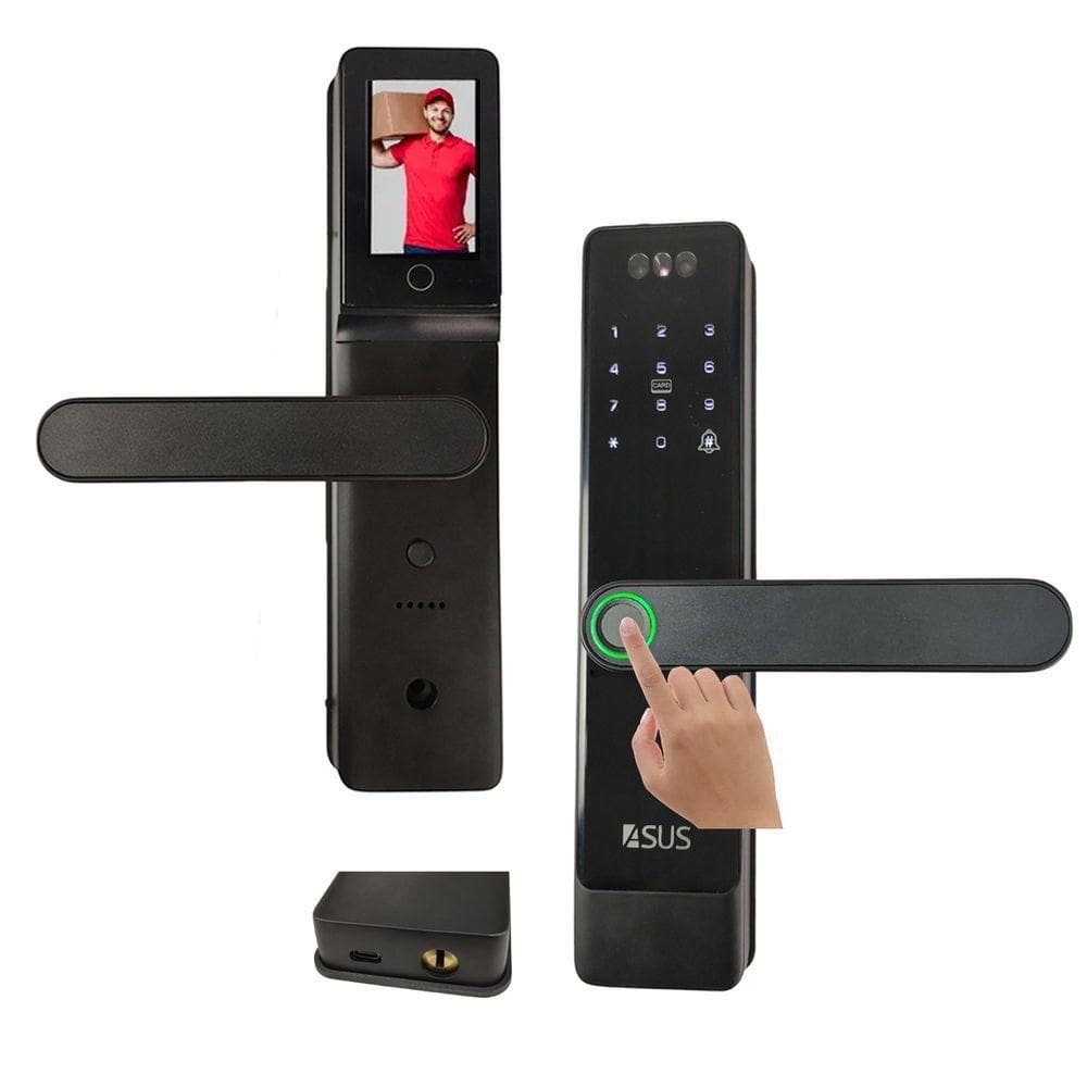 Fechadura Digital Eletronica Porta Senha Wifi App Celular Biometria Facial Chave Bateria Casa Residencia Acesso Restrito