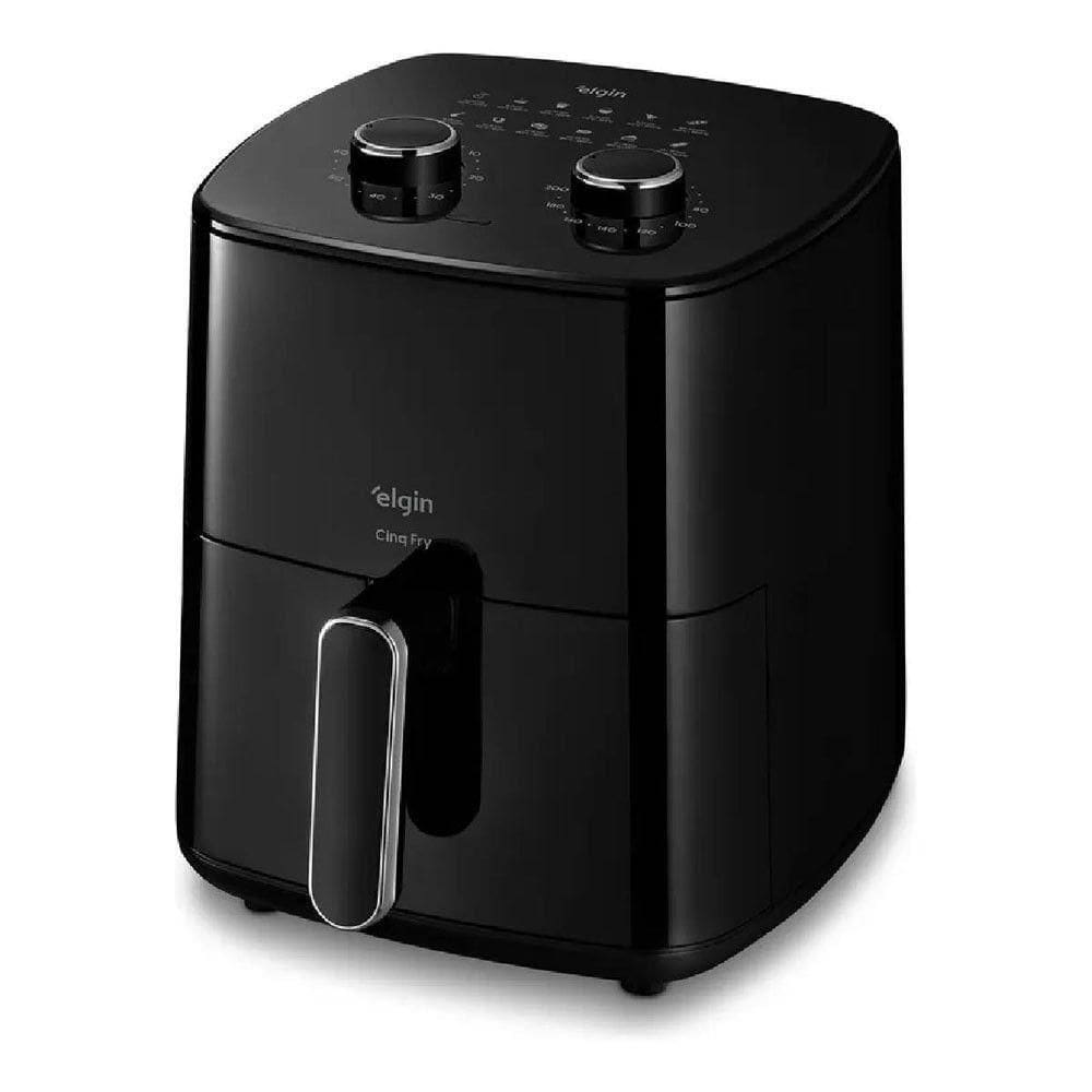 Fritadeira Elétrica Air Fryer Cinq Fry 5 Litros Elgin Preto 220V