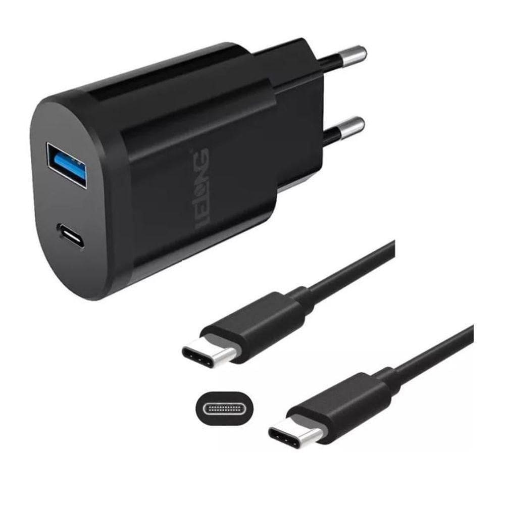 Carregador Turbo Para Android Com Cabo Type-c X Type-c