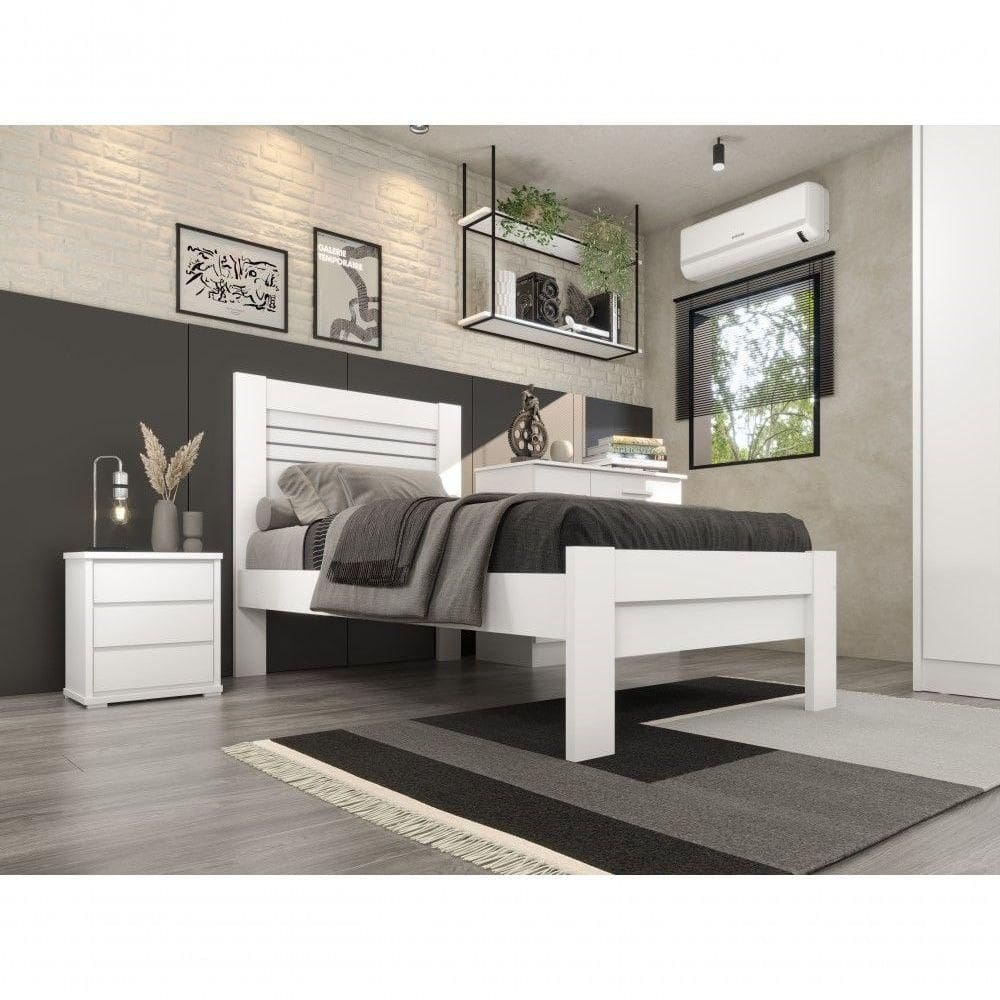 Cama Solteiro Safira Tcil Neve