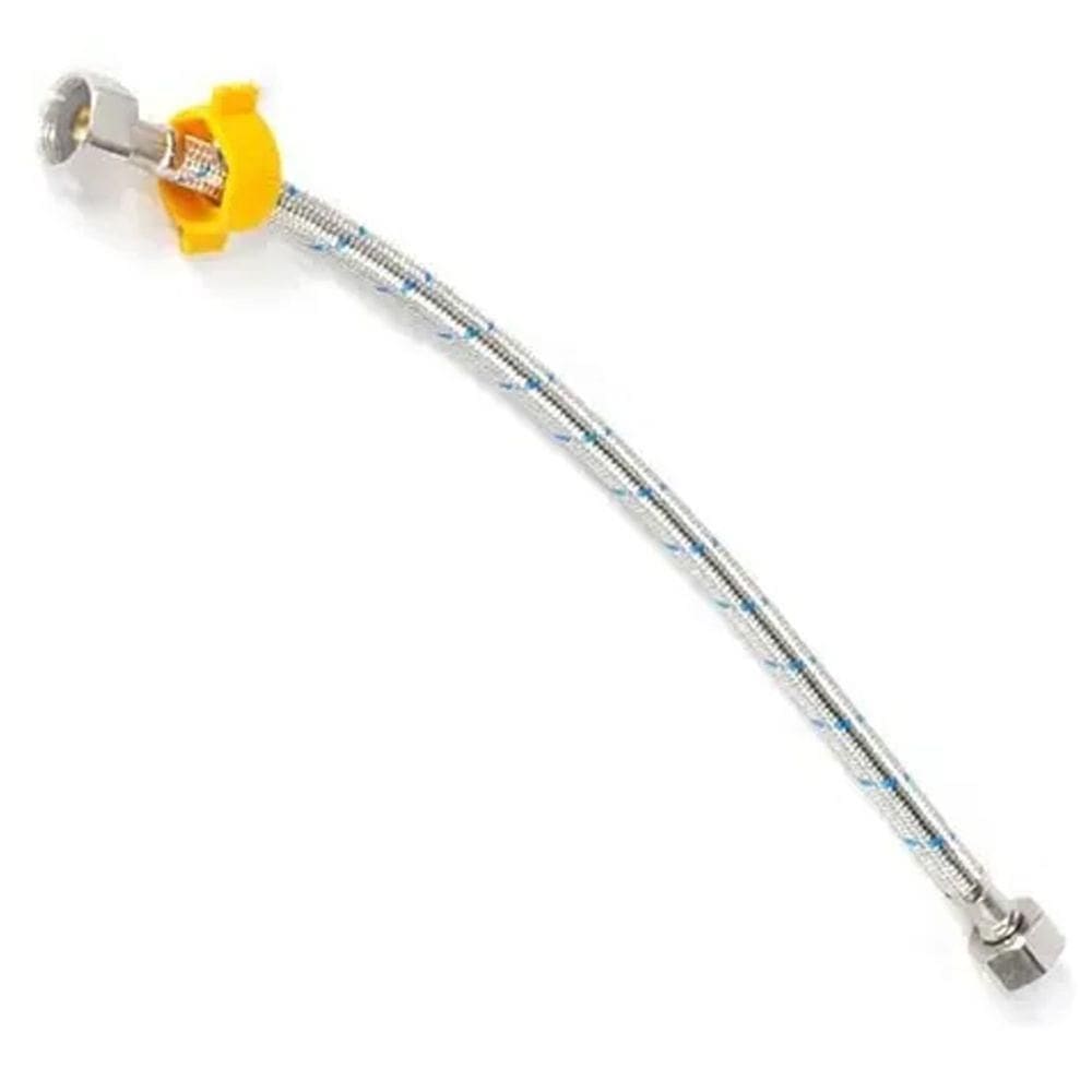 Engate Rabicho Mangueira Flexivel 60cm Conexao Femea Pia Banheiro Torneira Cozinha Resistente Trançada