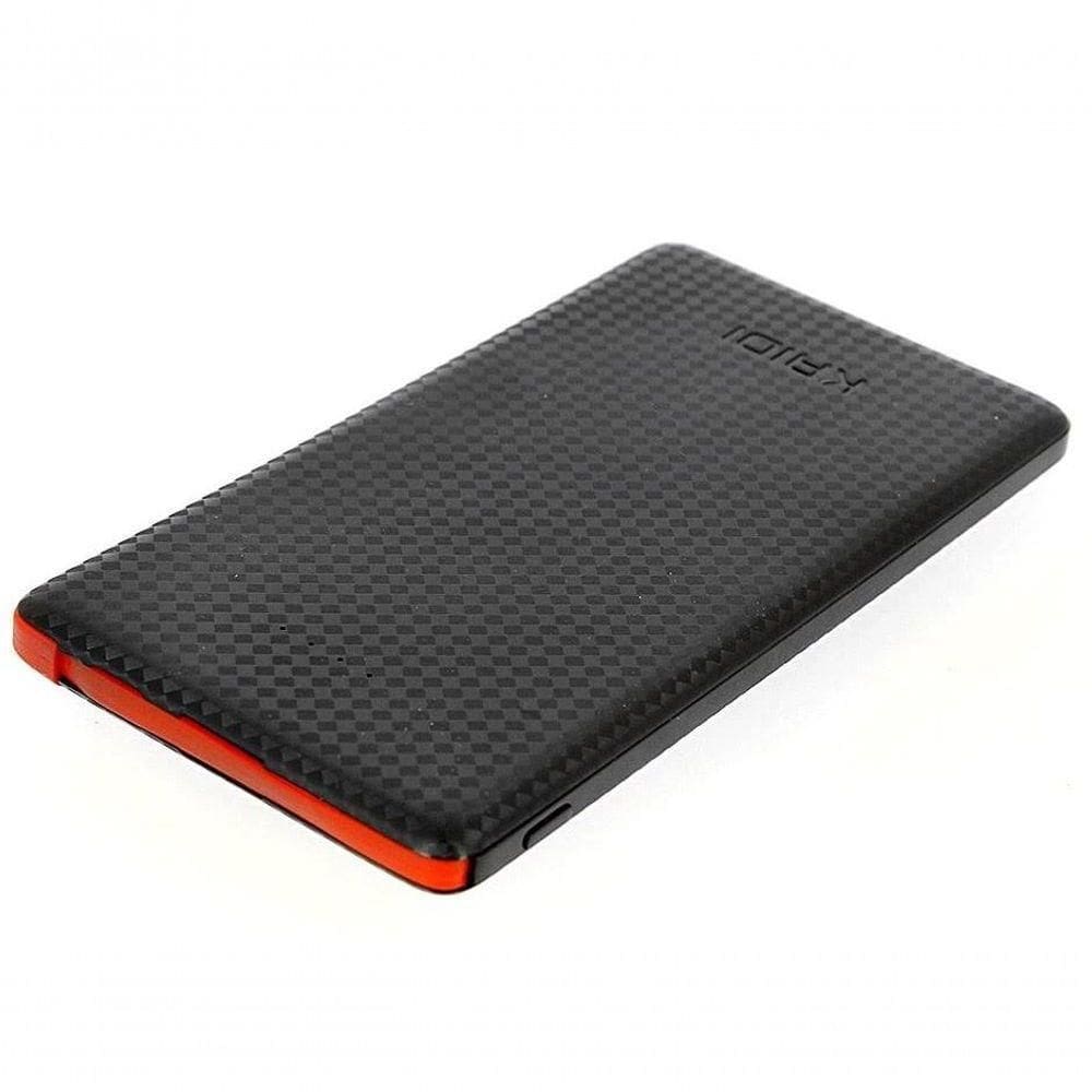 Carregador Portátil Power Bank Super Slim 5000mah Usb Kaidi Preto