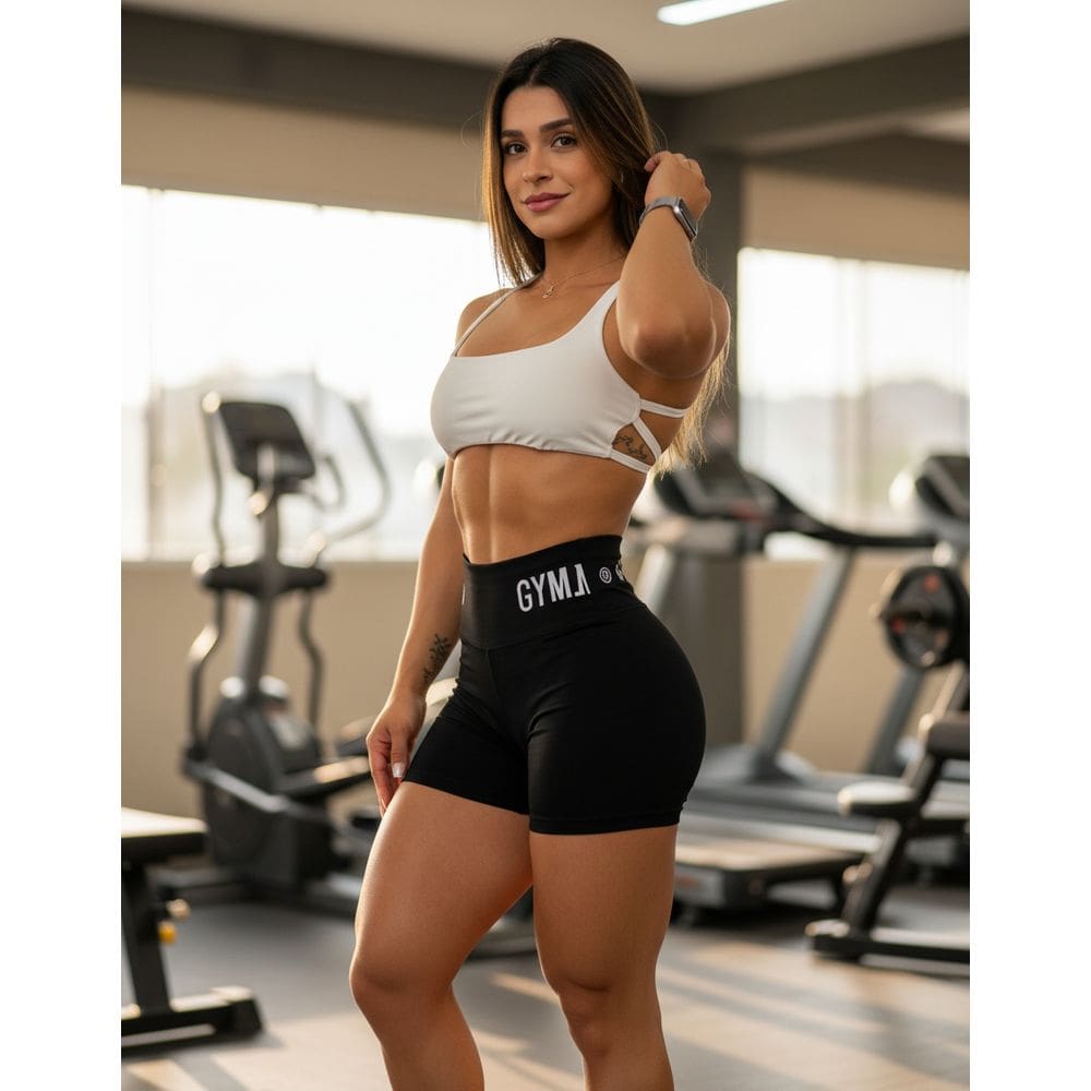 Bermuda Levanta Bumbum Feminina Sem Costura Premium Academia