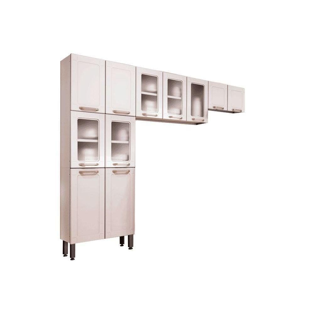 Cozinha Modulada Completa Colors 3 Peças (2aéreos+1paneleiro) Cpt81 Branco - Bertolini