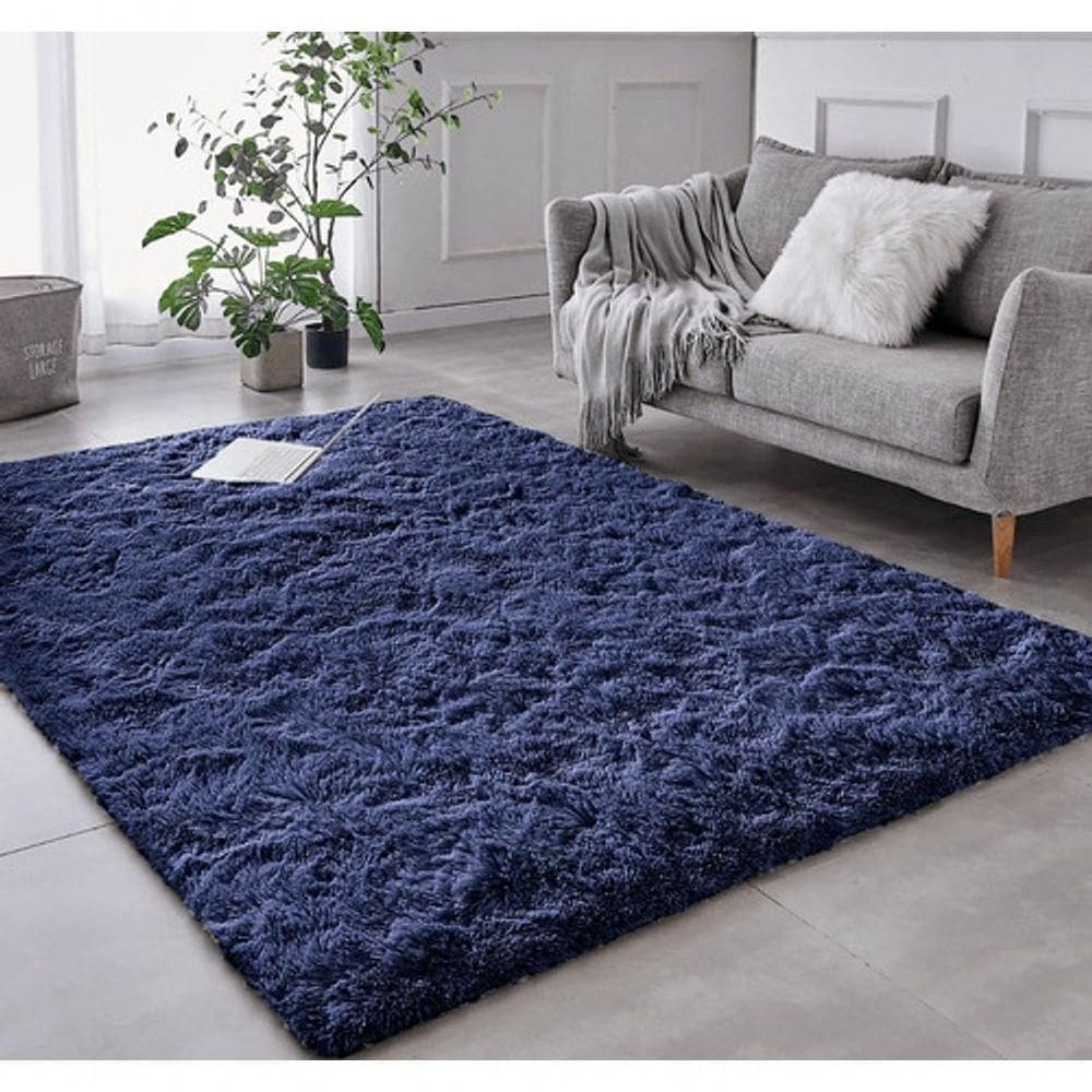 Tapete Sala Felpudo Peludo Cinza 140 X 200 Cm