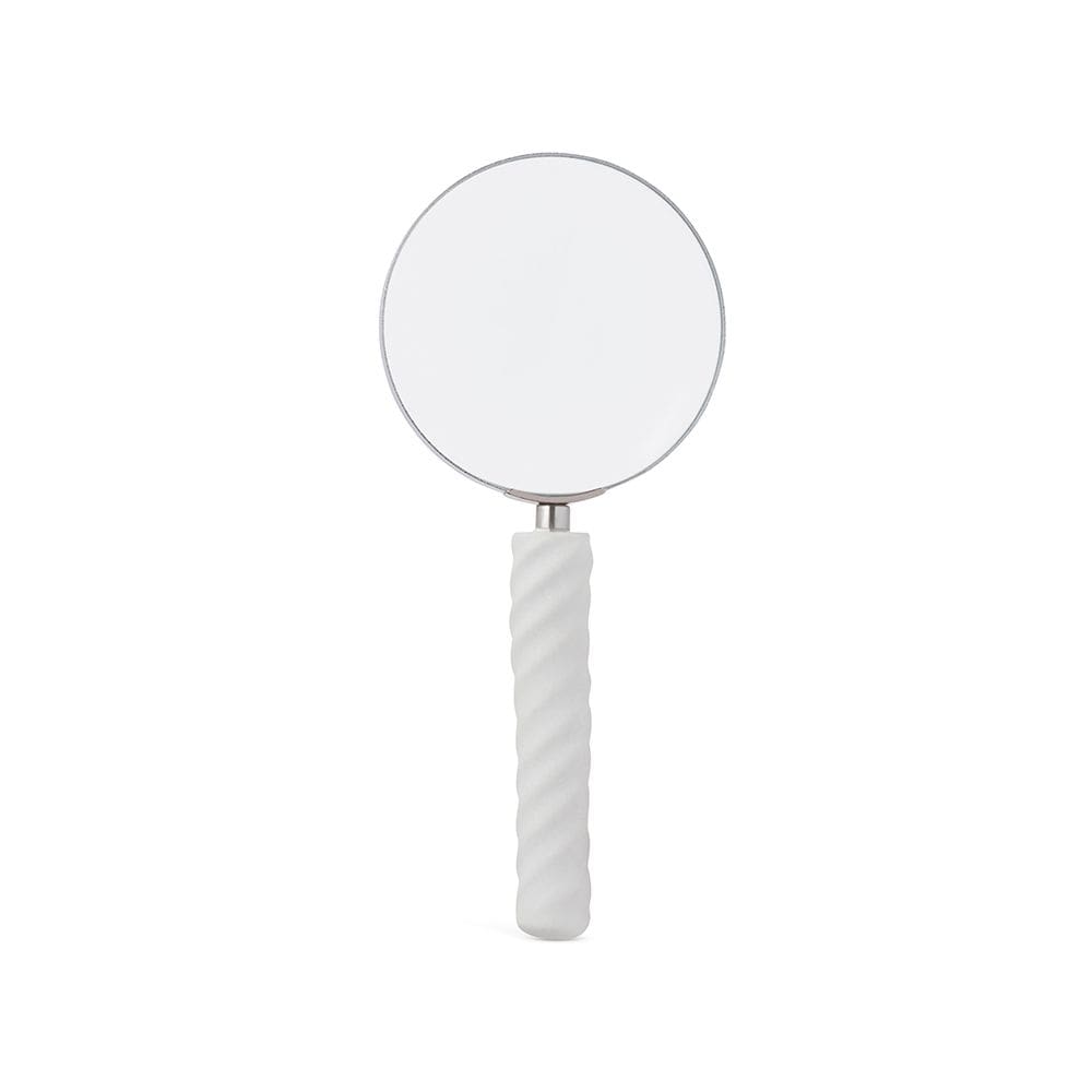 Lupa de Aumento Decorativa com Cabo em Poliresina Branco 18cm 21053 Mart