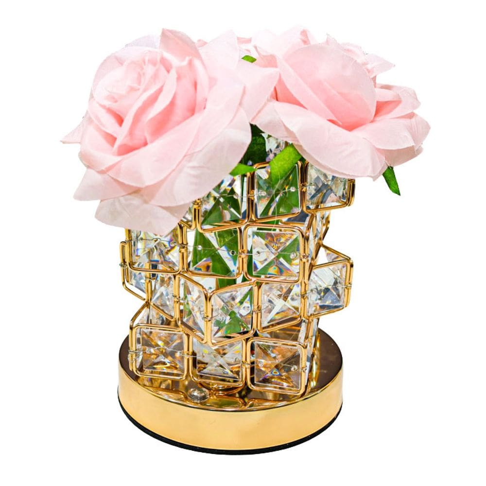 Luminária de Mesa Abajur Decorativa Rosas Led 3W 3 em 1 Recarregável